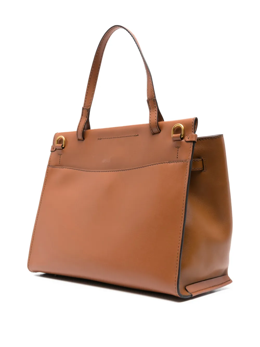 GIANNI CHIARINI Tilda leren shopper Bruin