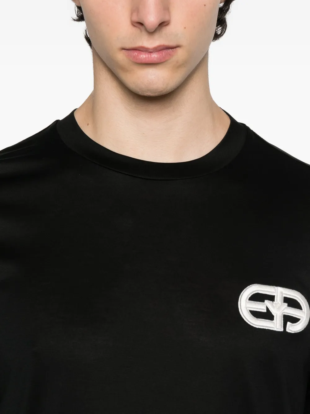 Emporio Armani T-shirt met logoprint Zwart