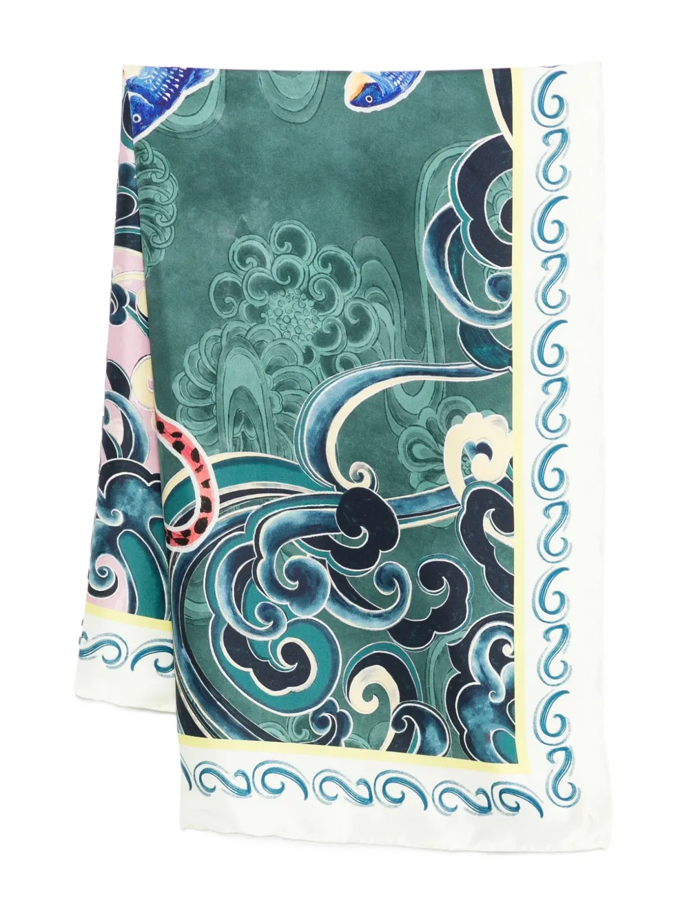 floral-print silk scarf
