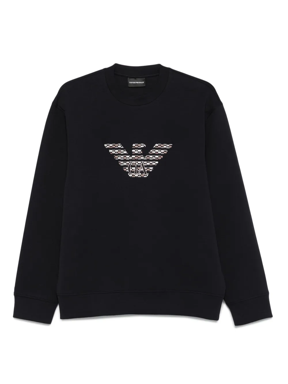 Emporio Armani Sweater met geborduurd adelaar-embleem Blauw