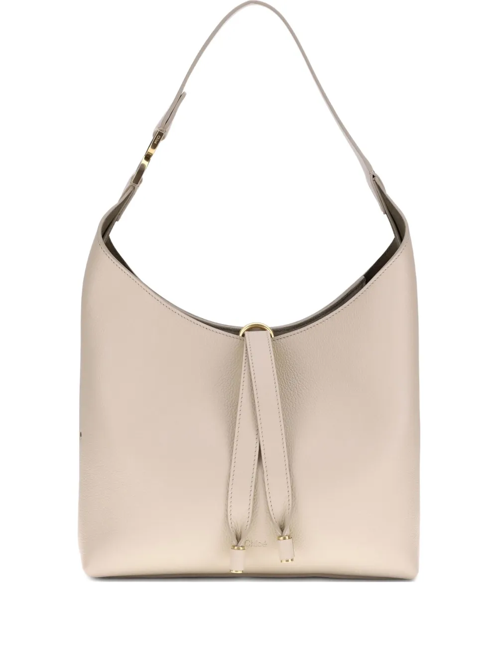 Chloé small Marcie leather buckle-detail shoulder bag | Neutrals | Image 1