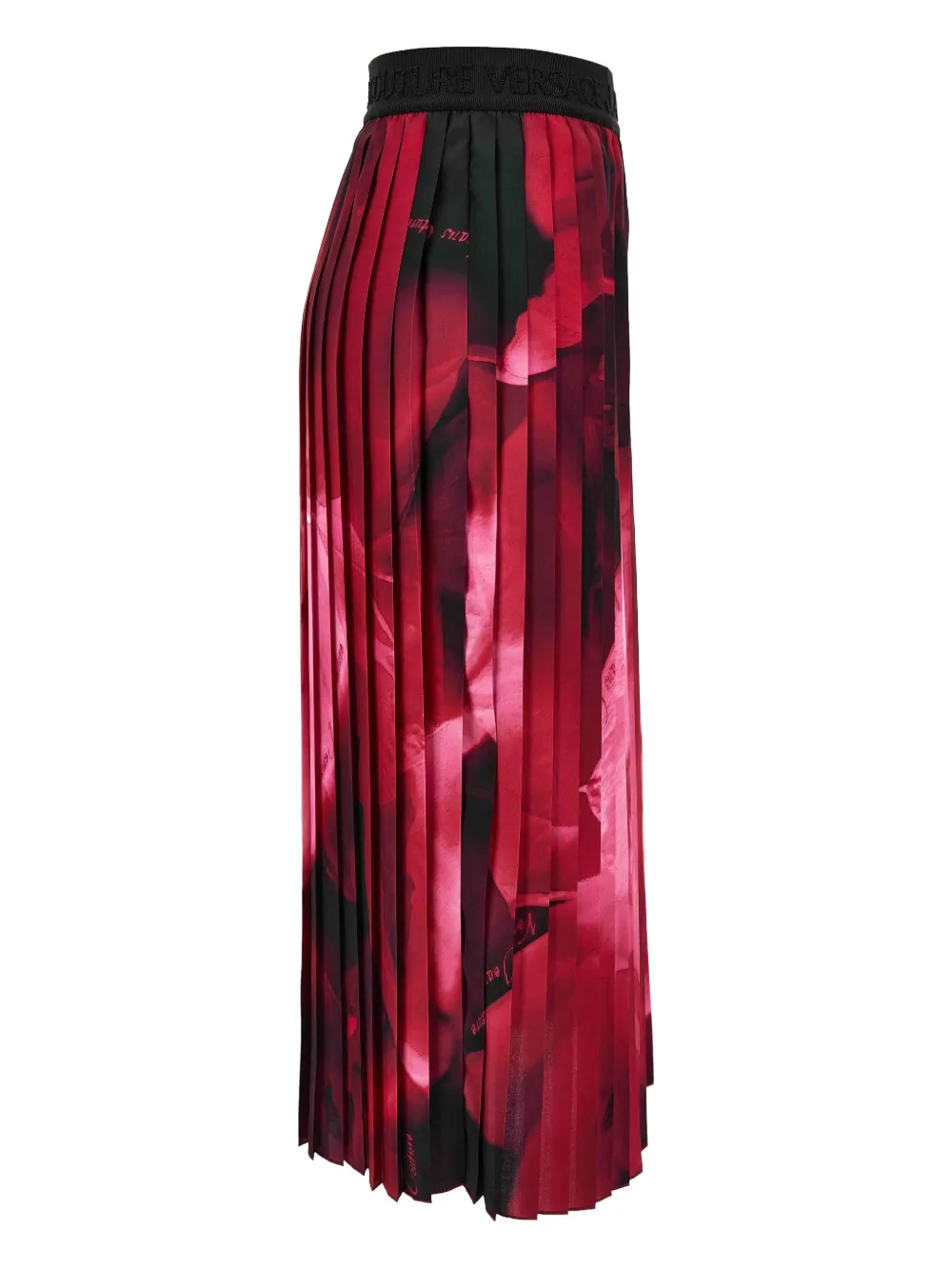 Versace Jeans Couture Plooirok met roosprint - Roze