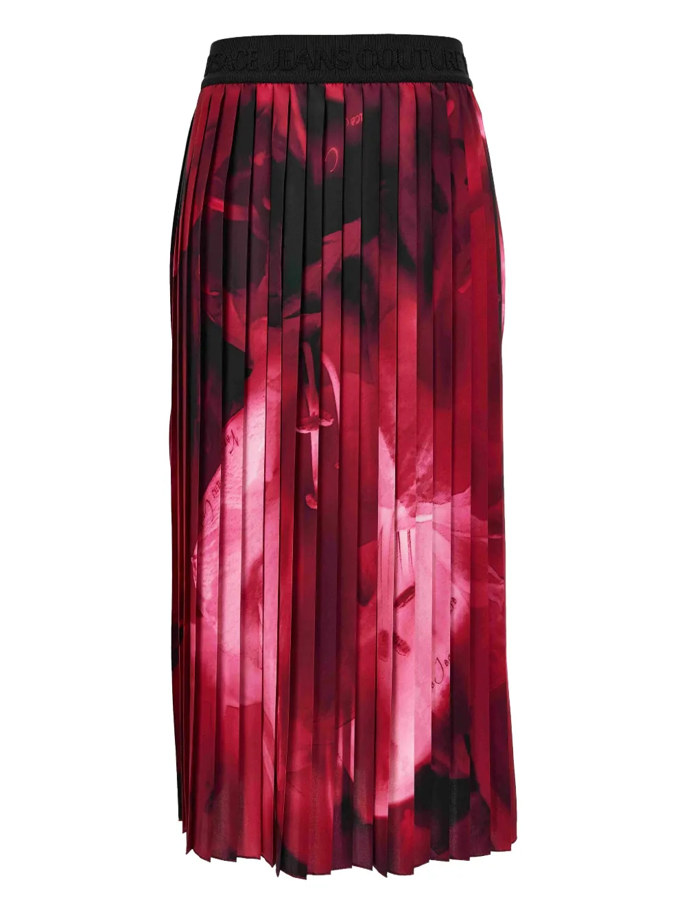 Versace Jeans Couture pleated rose-print skirt | Pink | Image 1