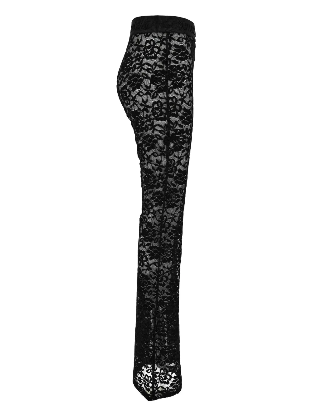 Versace Jeans Couture floral-lace trousers - Zwart
