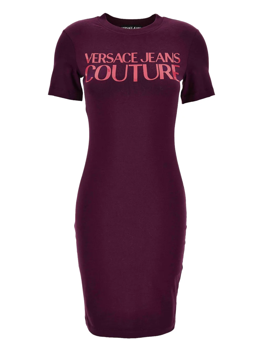 Versace Jeans Couture logo-print T-shirt dress Paars