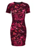 Versace Jeans Couture floral-print short-sleeve mini dress - Pink