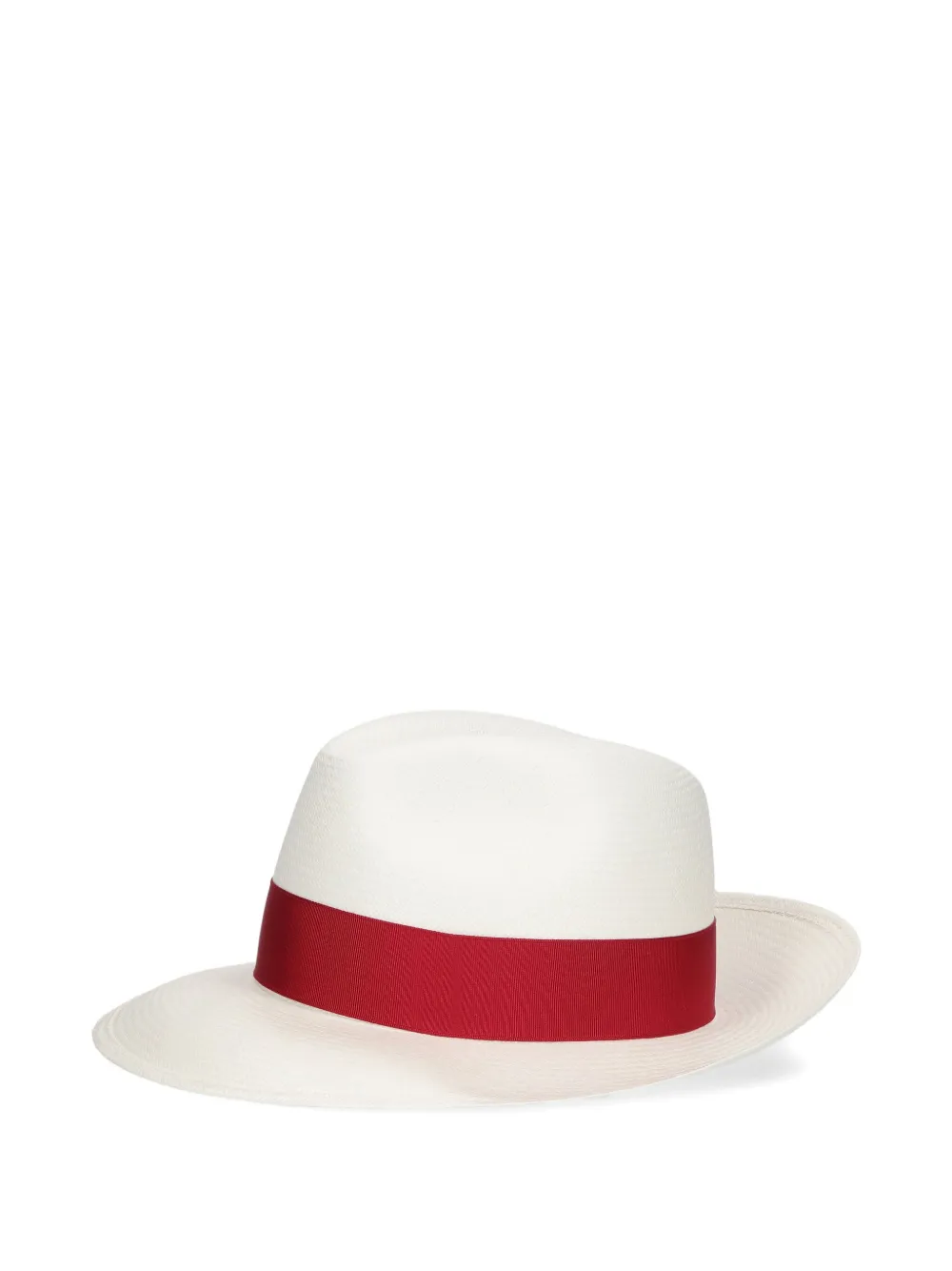 Borsalino Giulietta Panama hoed met lint Wit