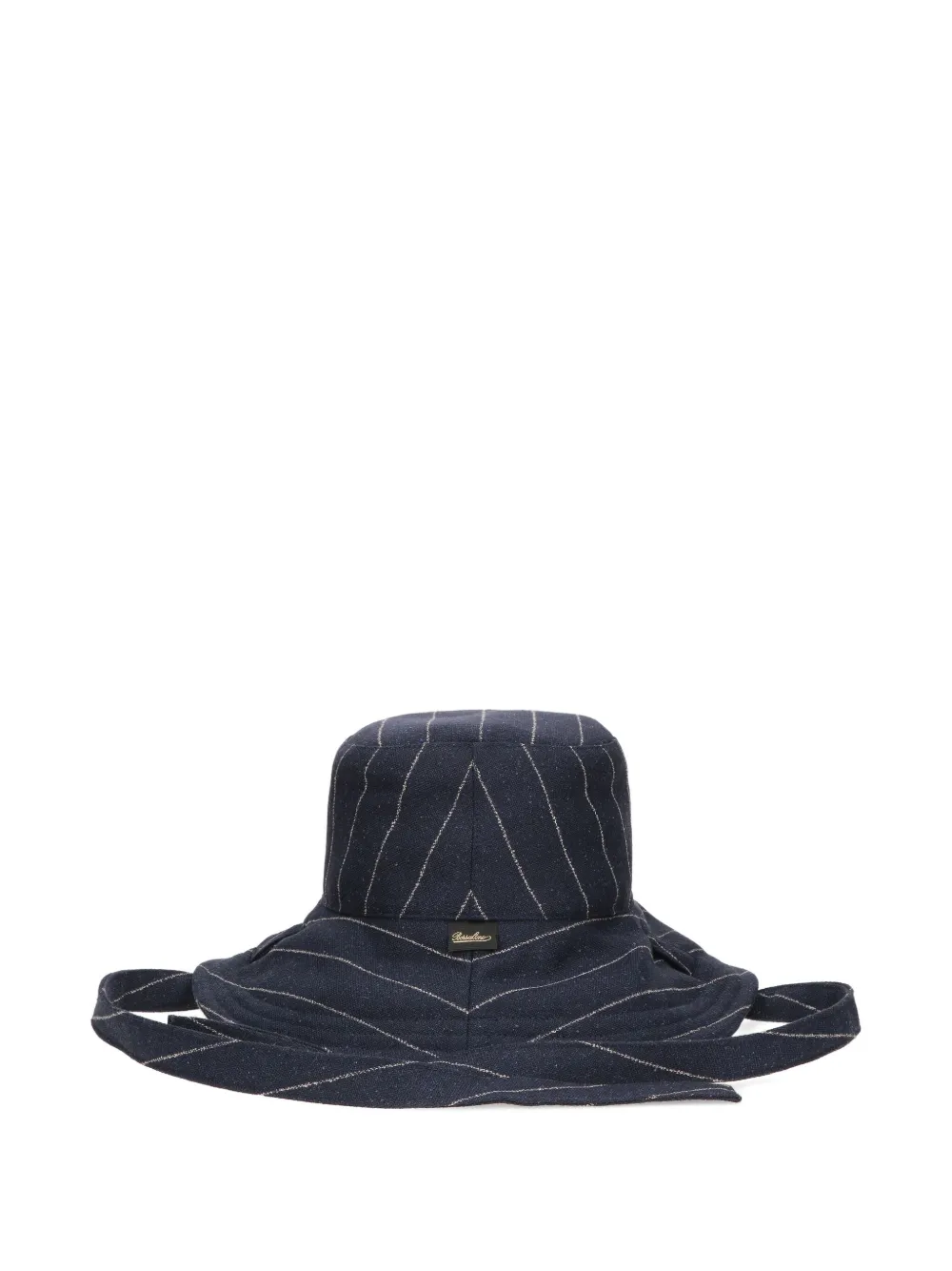 Borsalino Vitti gestreepte hoed Blauw