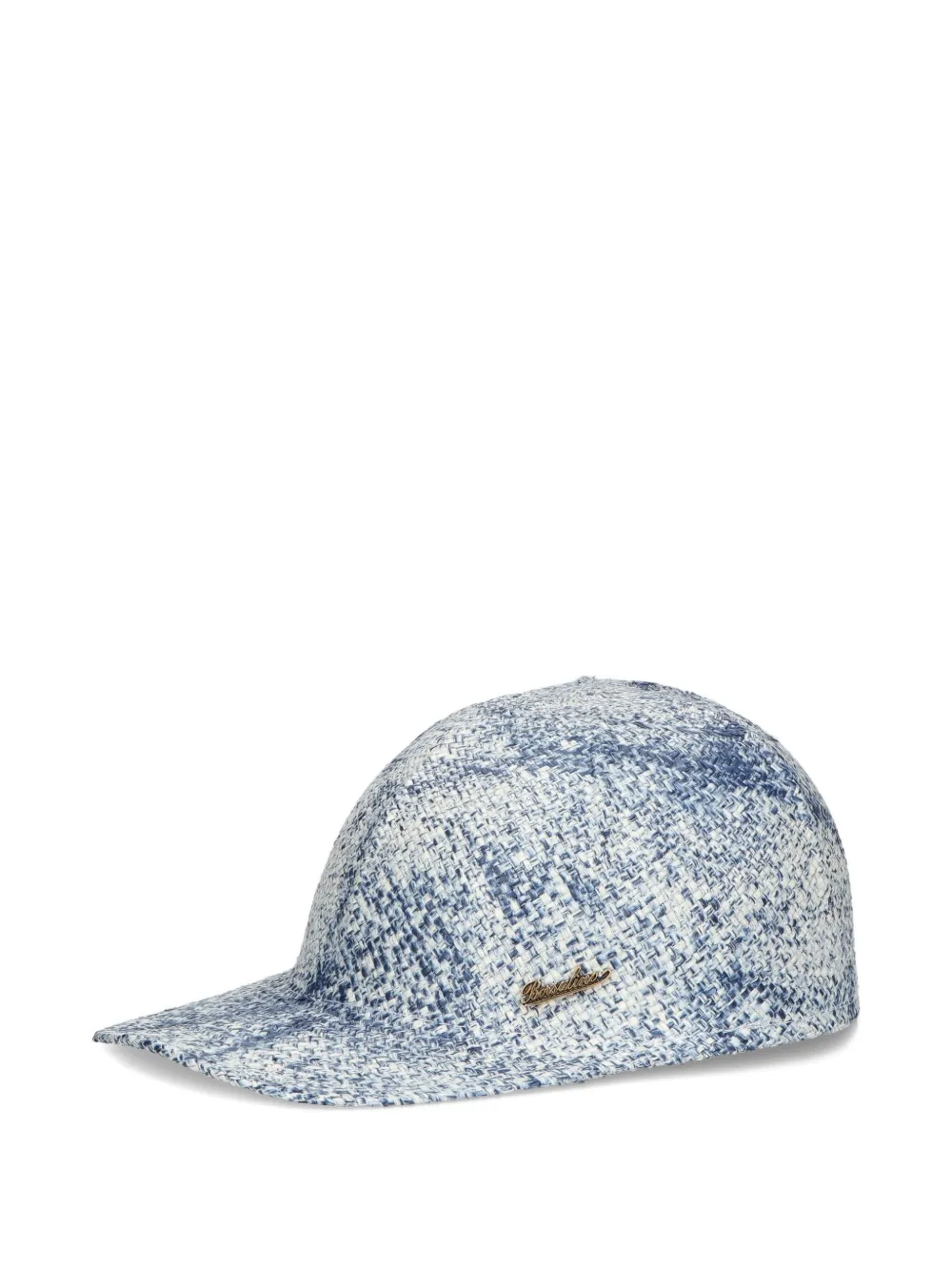 Borsalino Timothee honkbalpet met denim-effect Blauw