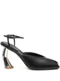 A.W.A.K.E. Mode 100mm curved-heel open-toe mules - Black