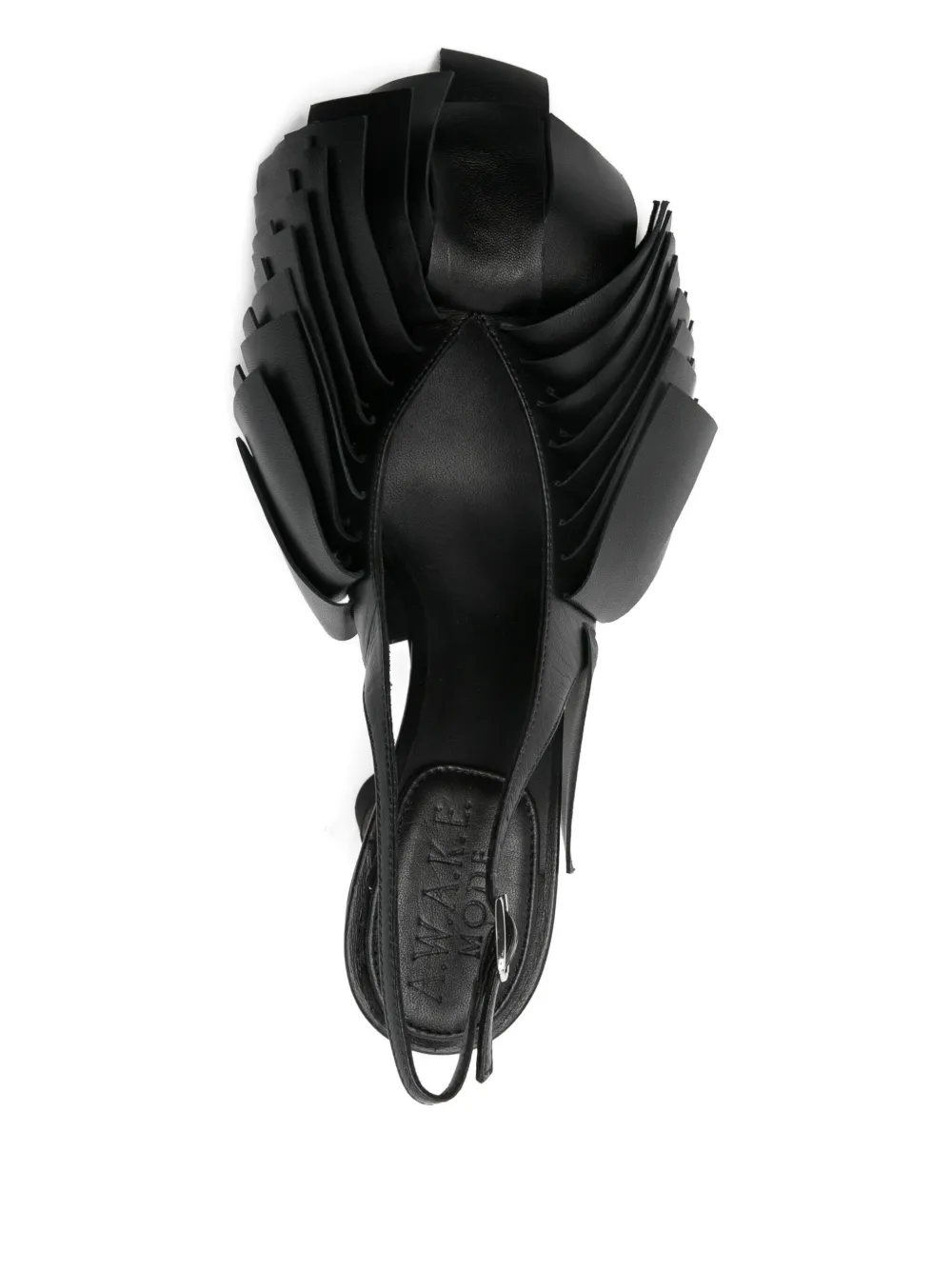 A.w.a.k.e. 80mm Draped Slingback Pumps In Black