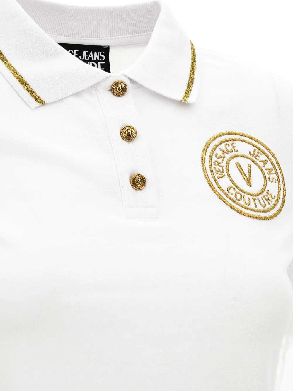 Versace Jeans Couture Poloshirt met geborduurd logo Wit
