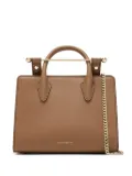 Strathberry top-handle chain-strap tote bag - Brown