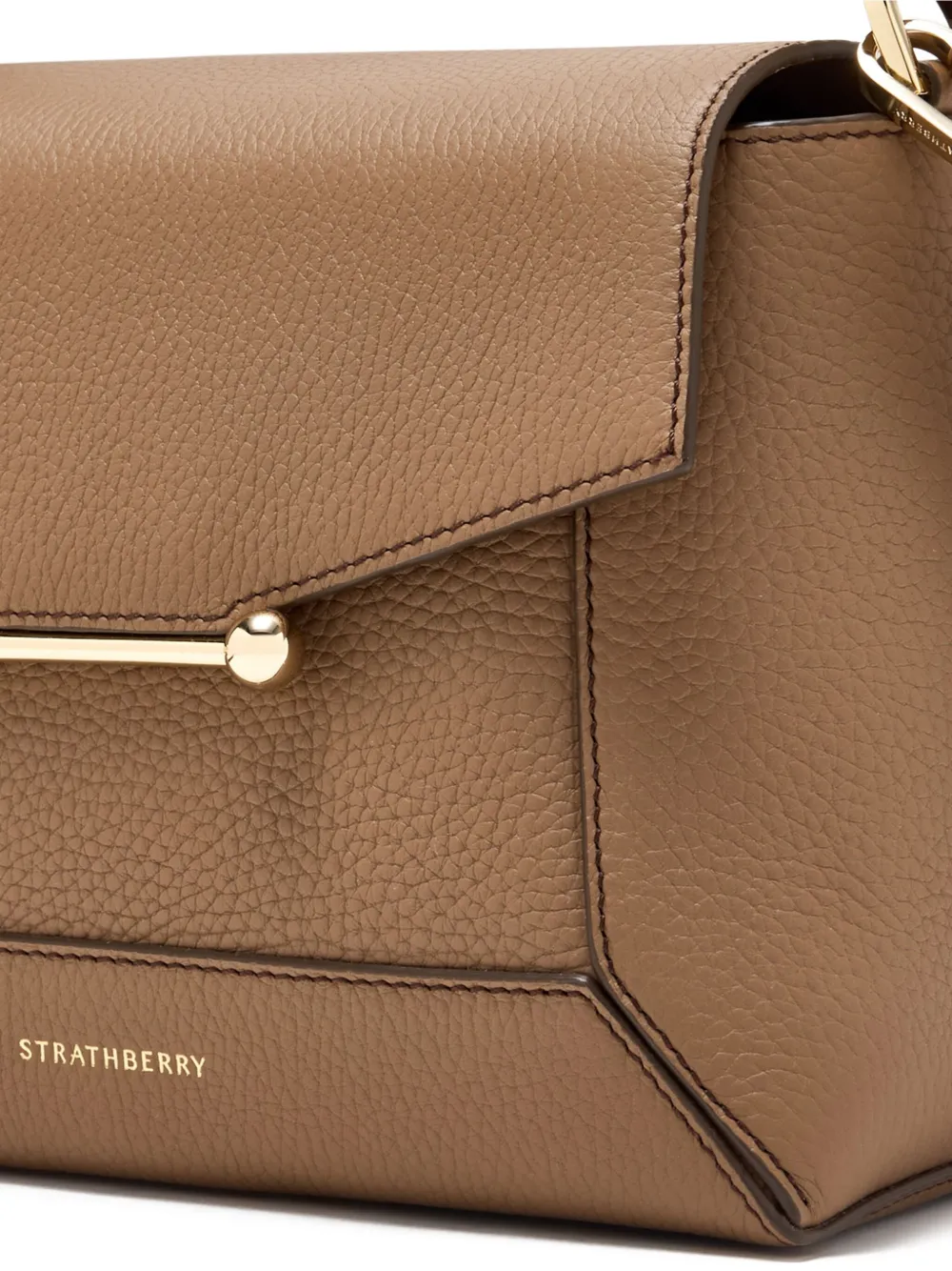 Strathberry Mosaic Top-handle Cross Body Bag In Brown