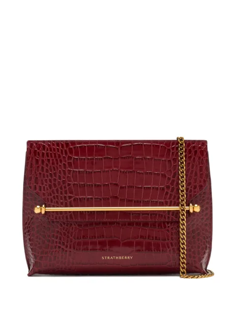 Strathberry Stylist crocodile-effect clutch