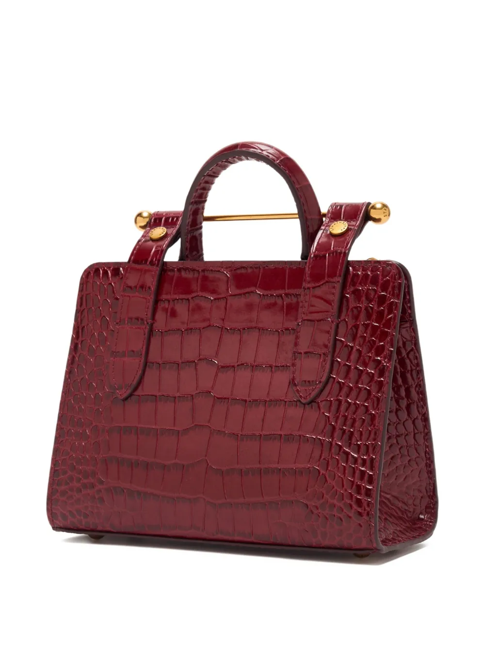 Strathberry nano crocodile-embossed tote bag | Mini Bags | Image 2