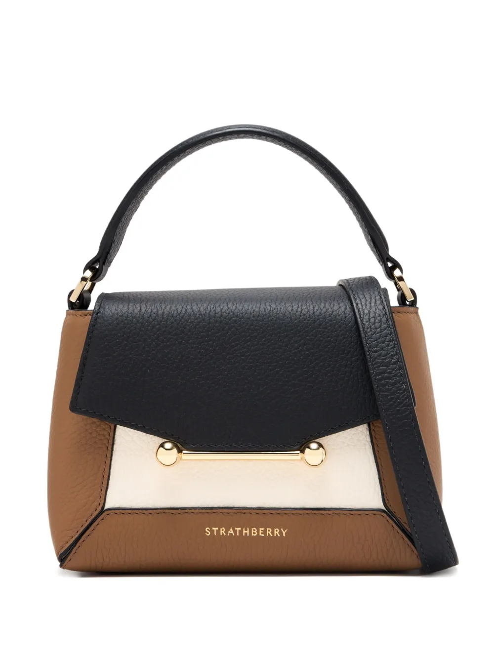 Strathberry Mosaic レザーショルダーバッグ - ブラウン Strathberry Mosaic レザーショルダーバッグ - ブラウン