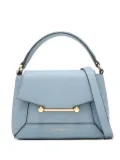 Strathberry mini Mosaic top-handle bar-detail tote bag - Blue