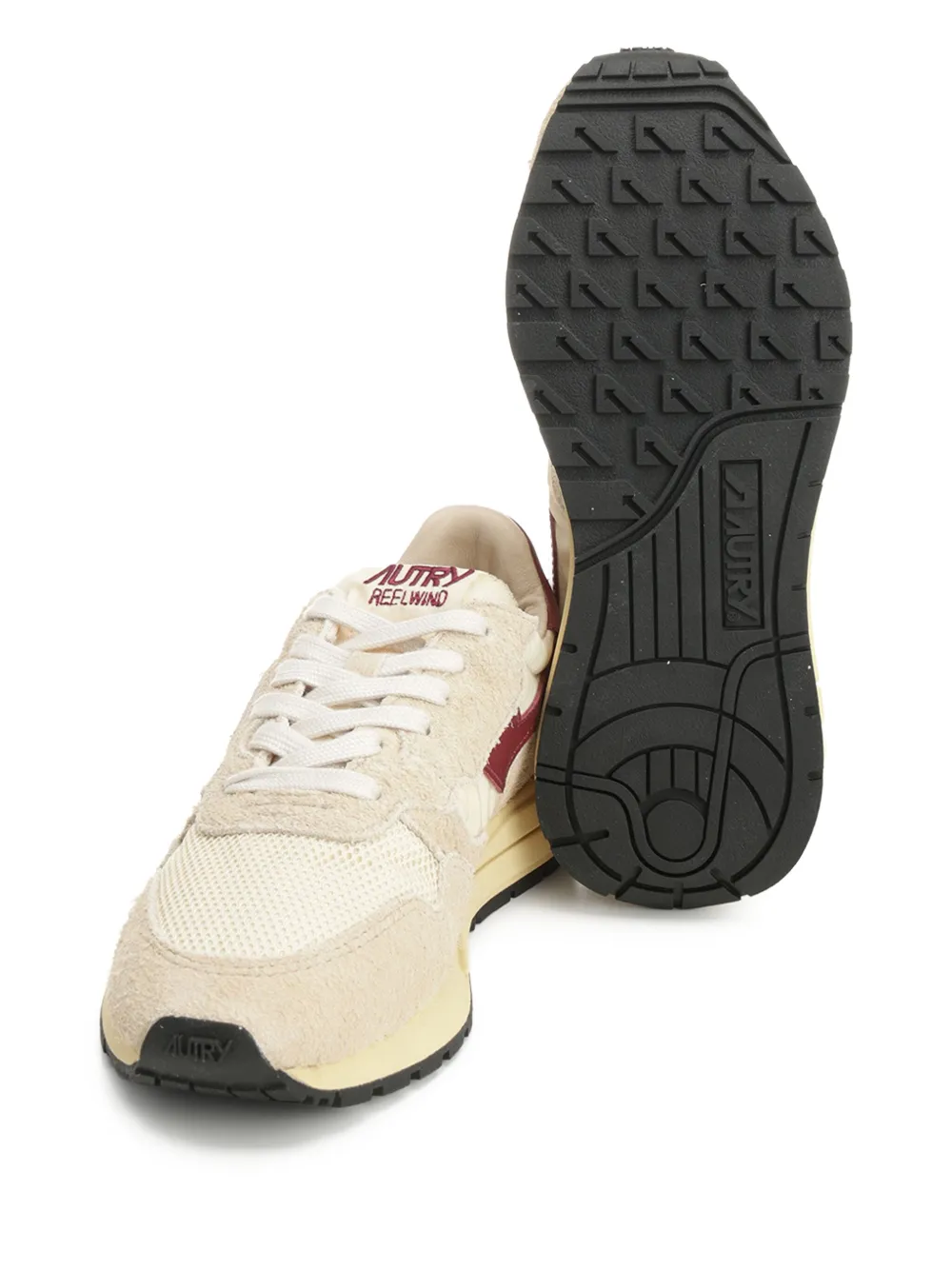 Autry Reelwind mesh-panel suede sneakers Neutrals