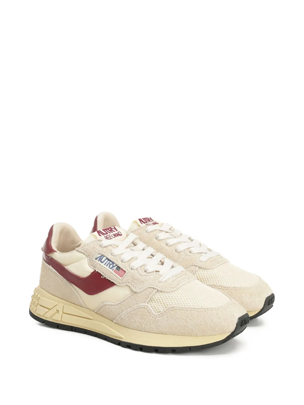 Autry Reelwind mesh-panel suede sneakers Neutrals