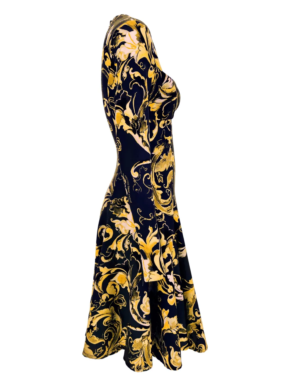 Versace Jeans Couture Barocco-print Flared Mini Dress In Multi