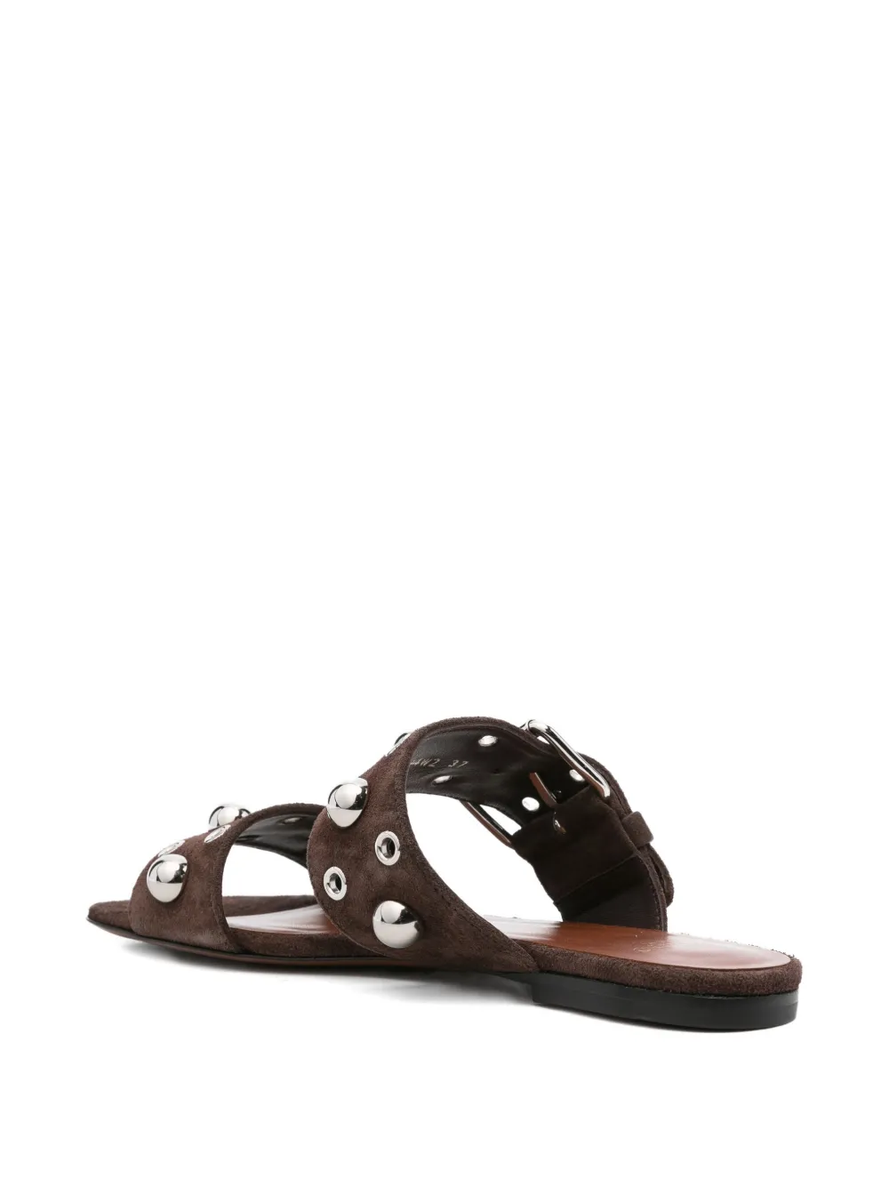 Valentino Garavani Ballerina's met gesp met studs Bruin