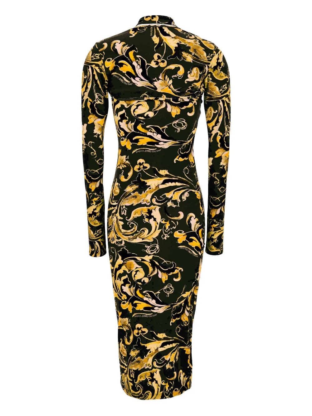 Versace Jeans Couture Midi-jurk met barokprint - Zwart