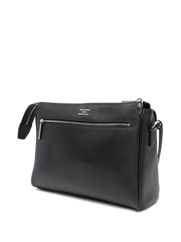 Balenciaga Bel Air Flap Messenger Bag | Black | FARFETCH JO