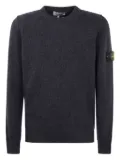 Stone Island logo-patch jumper - Grey