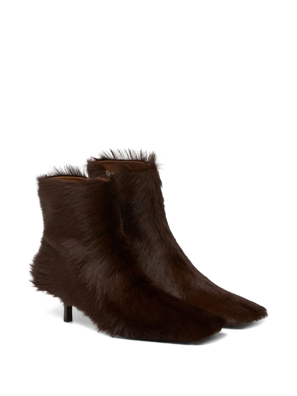 Marsèll Brushed-finish Kitten-heel Boots In Brown