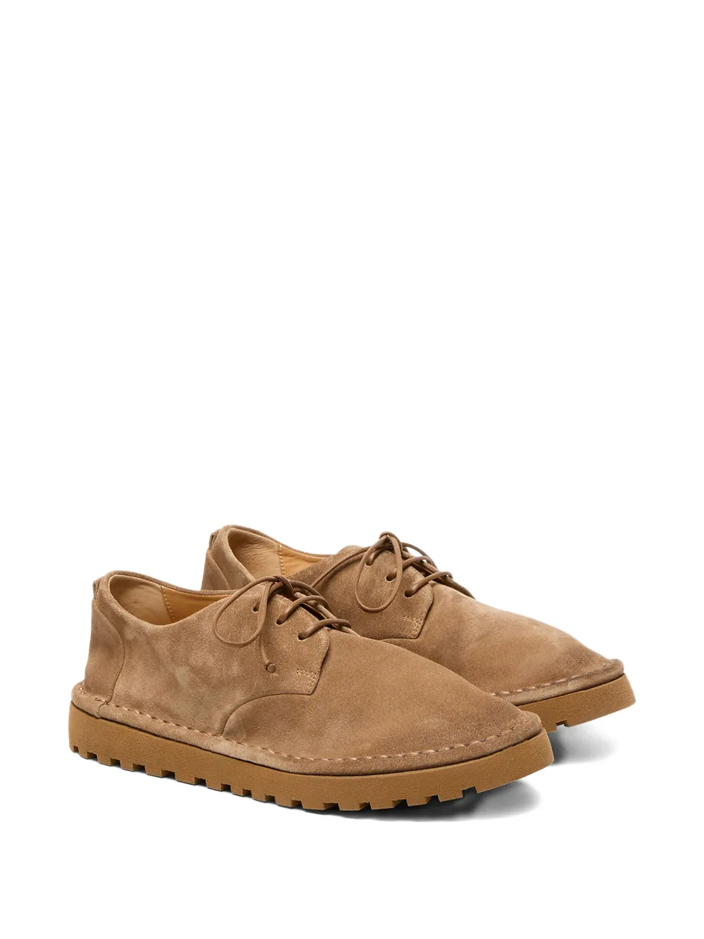 Marsèll Sancrispa Alta Pomice lace-up suede derby shoes Brown