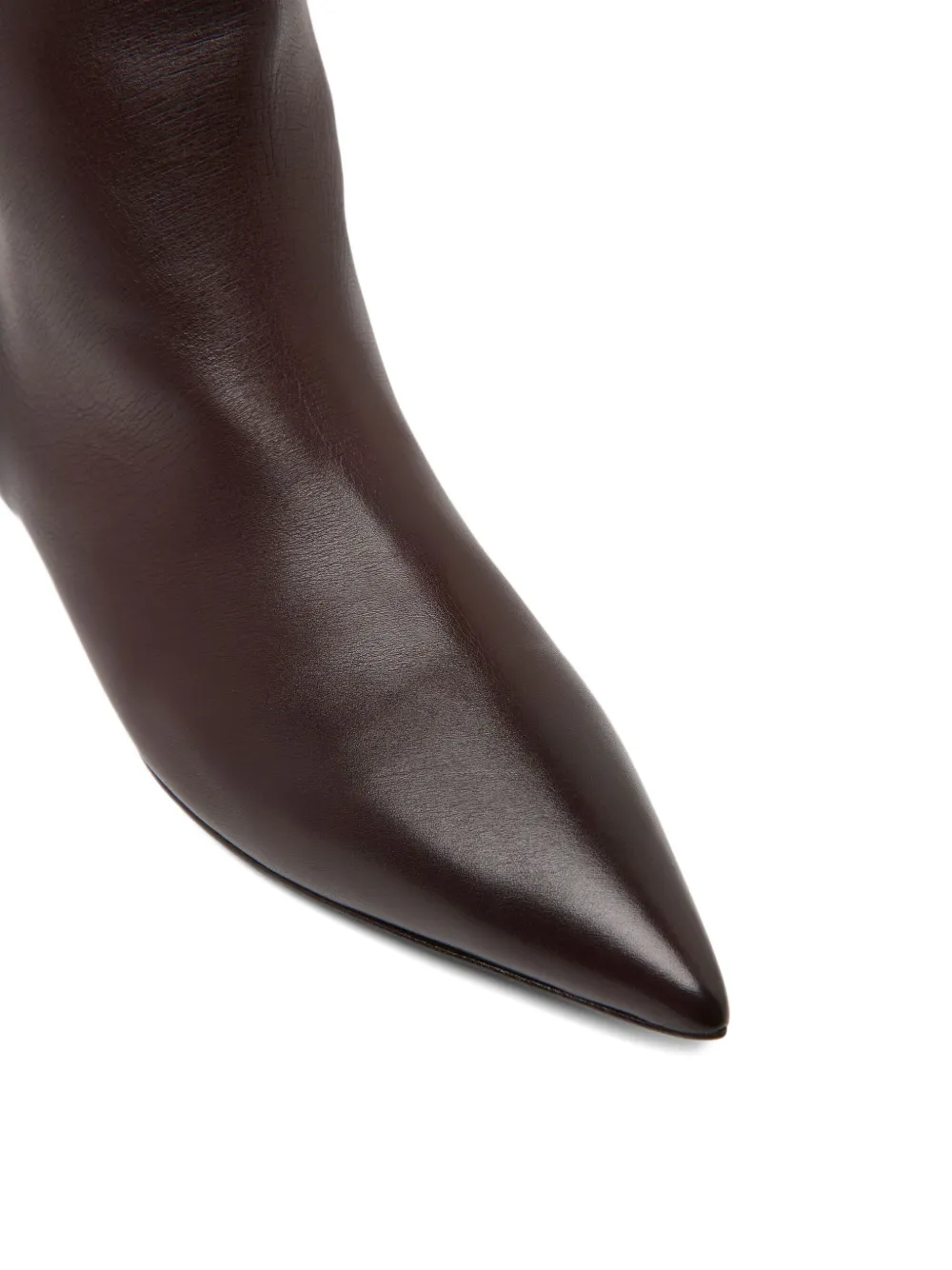 Marsèll Leather Pointed-toe Kitten-heel Boots In Brown