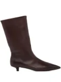 Marsèll leather pointed-toe kitten-heel boots - Brown