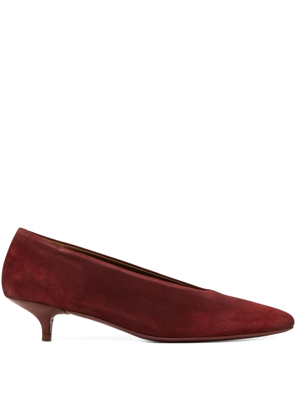 Marsèll Longiforma pointed-toe kitten-heel pumps Red