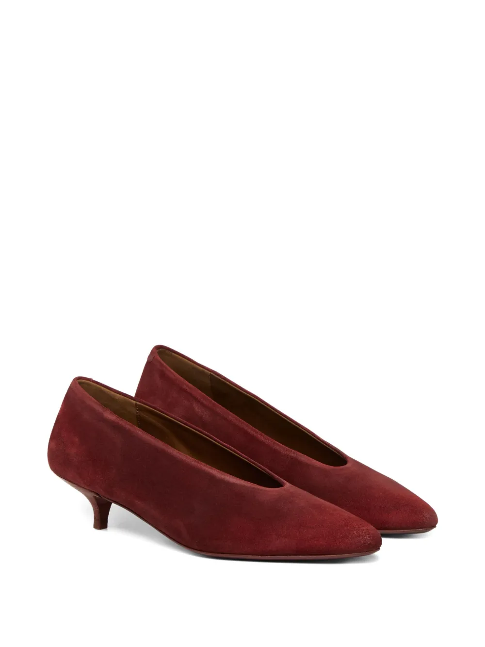 Marsèll Longiforma pointed-toe kitten-heel pumps Red