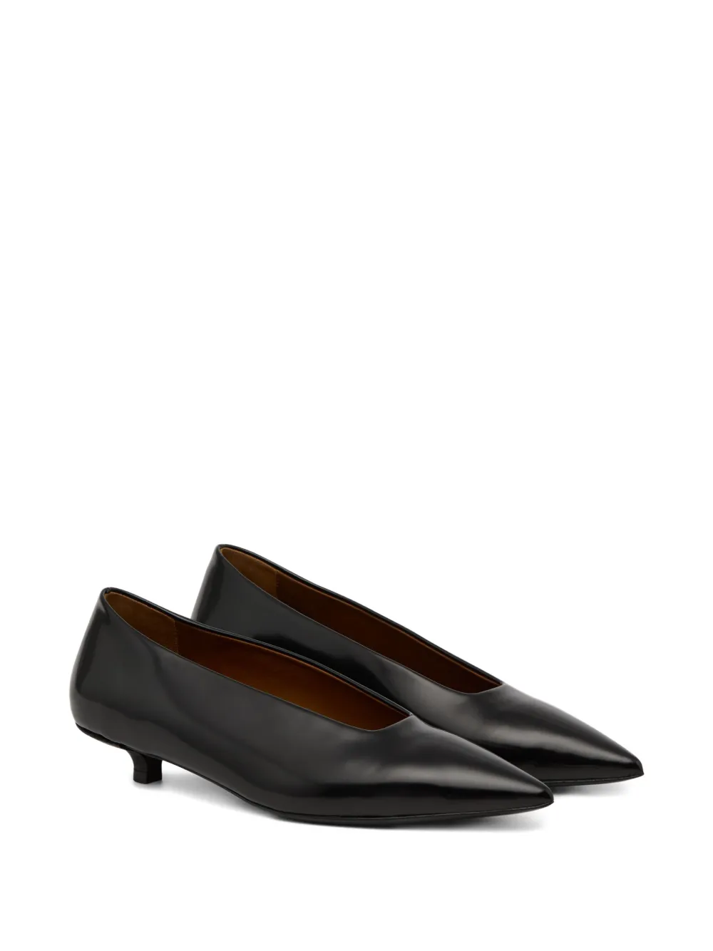 Marsèll Pointed-toe Kitten-heel Pumps In Black