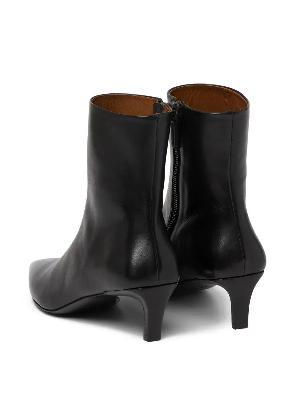 Marsèll Aculeo Basalt Pointed-toe Kitten-heel Boots In Black