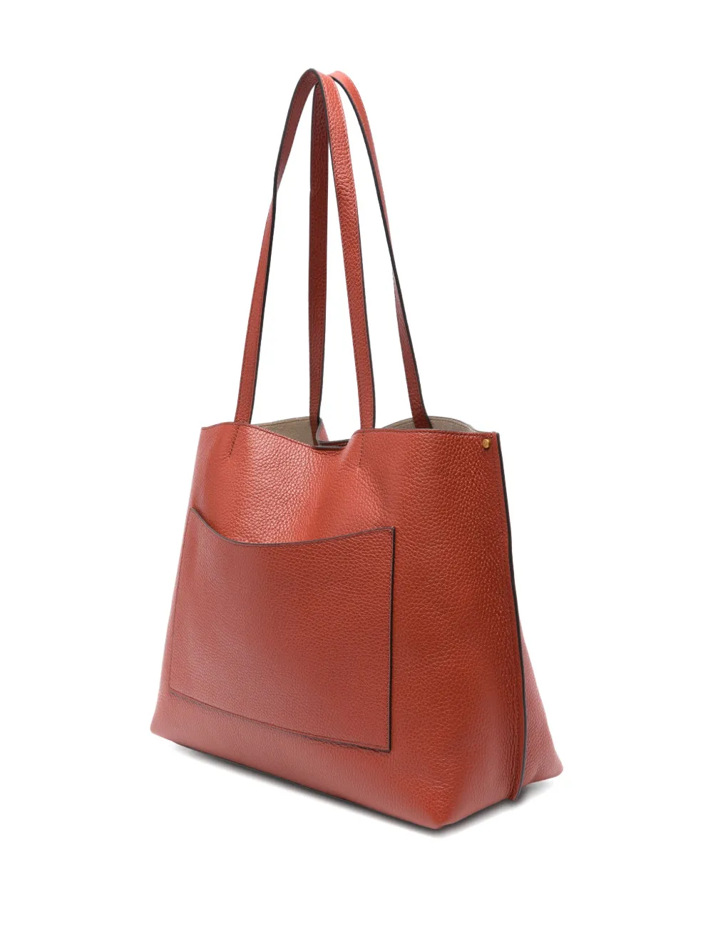 GIANNI CHIARINI Shopper van bewerkt leer Rood