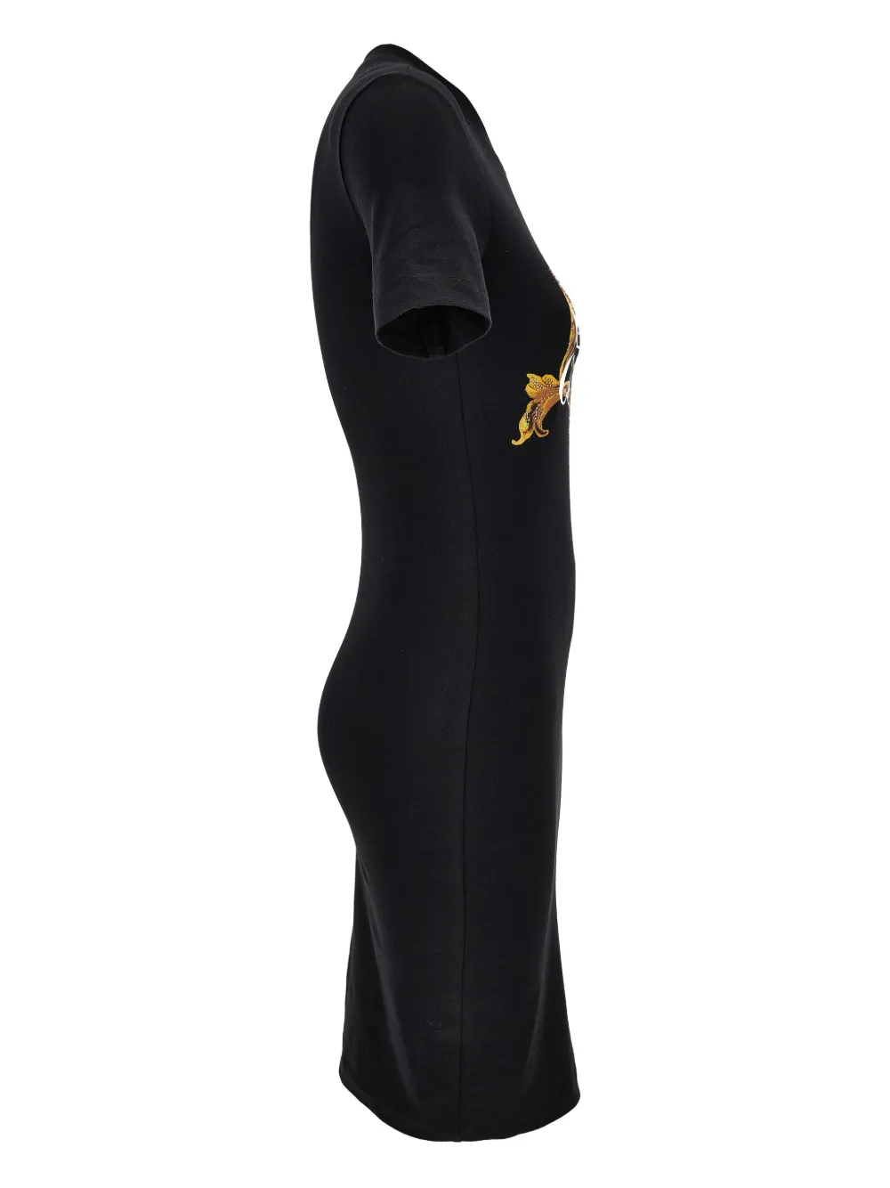 Versace Jeans Couture logo-print midi dress Zwart