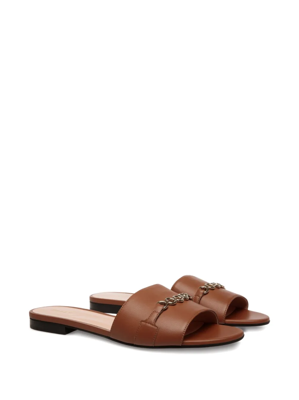 Bally chain-embellished leather sandals Brown