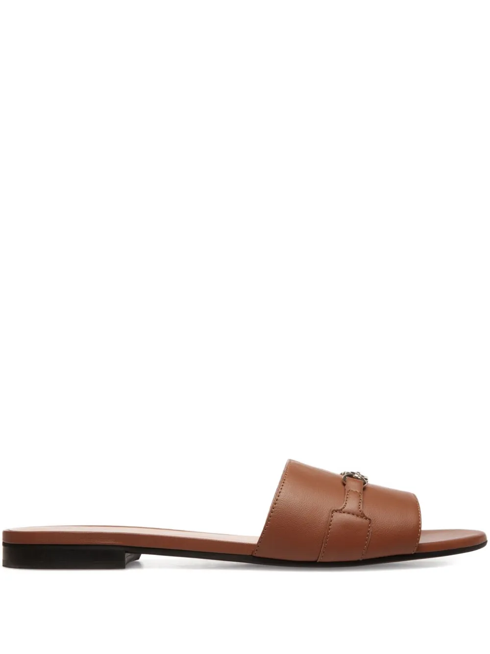 Bally chain-embellished leather sandals Brown