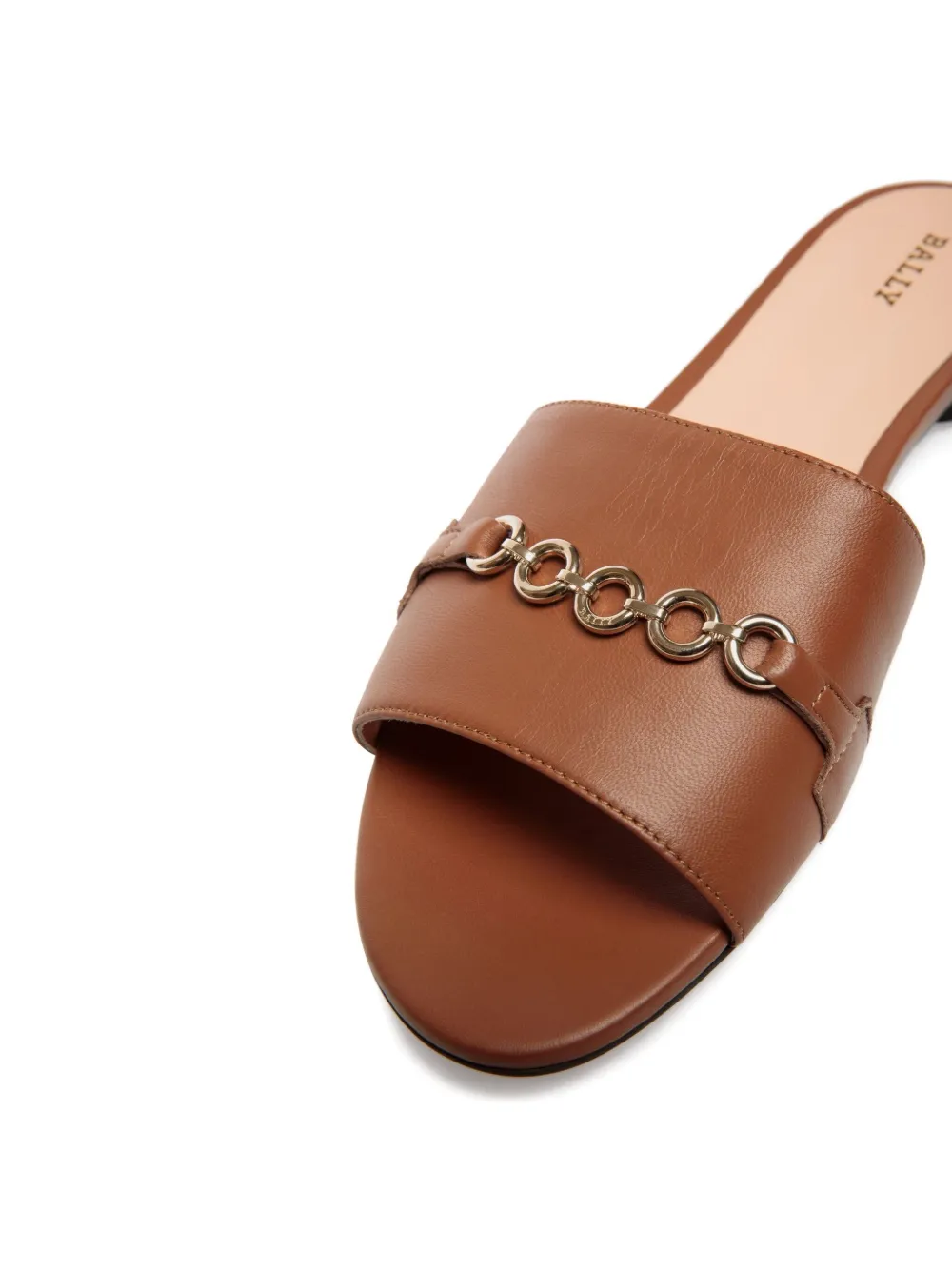 Bally chain-embellished leather sandals Brown