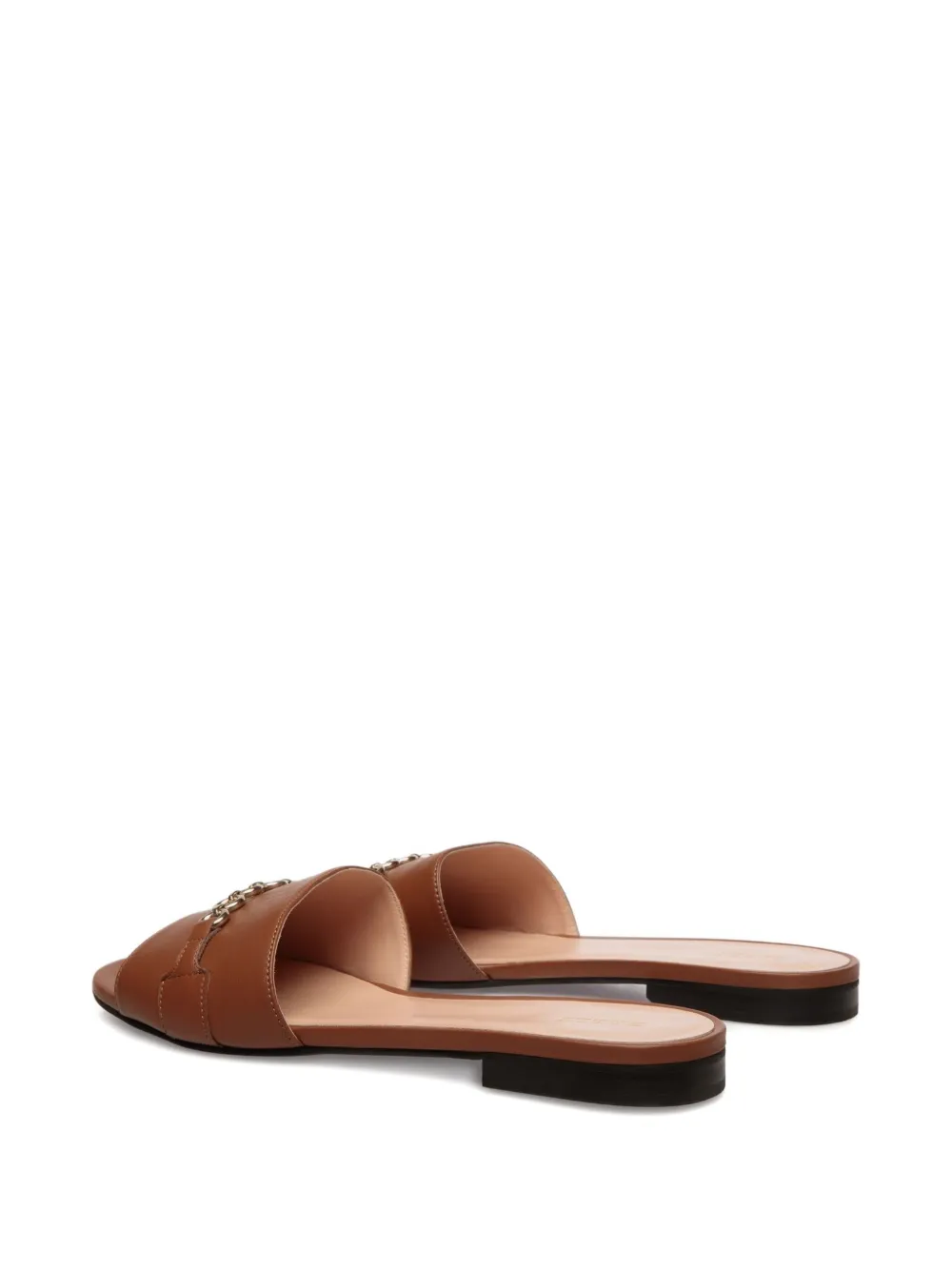 Bally chain-embellished leather sandals Brown