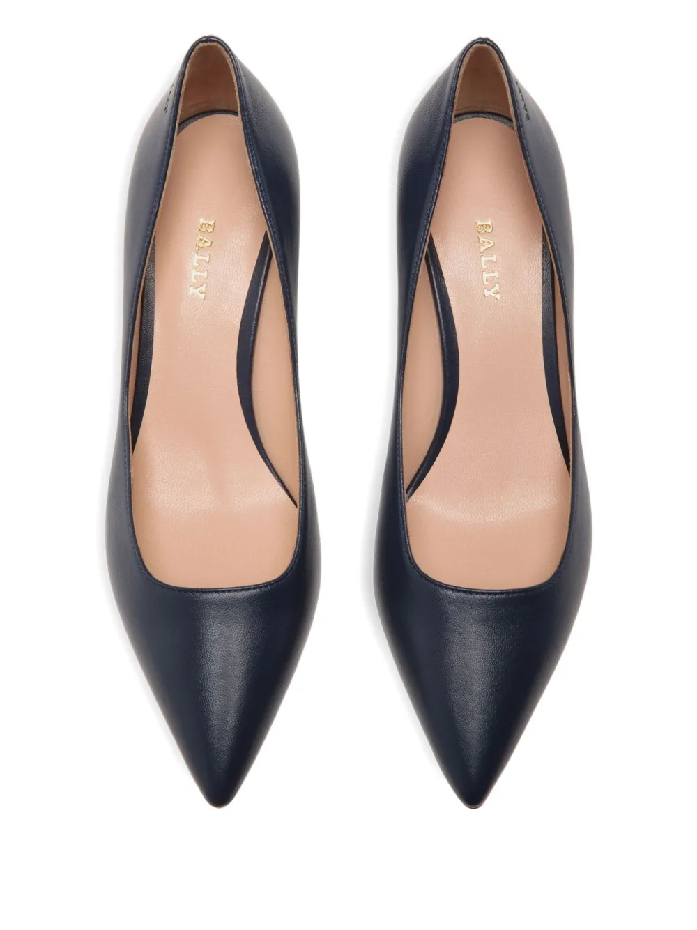 Bally leather pointed-toe heeled pumps Blauw