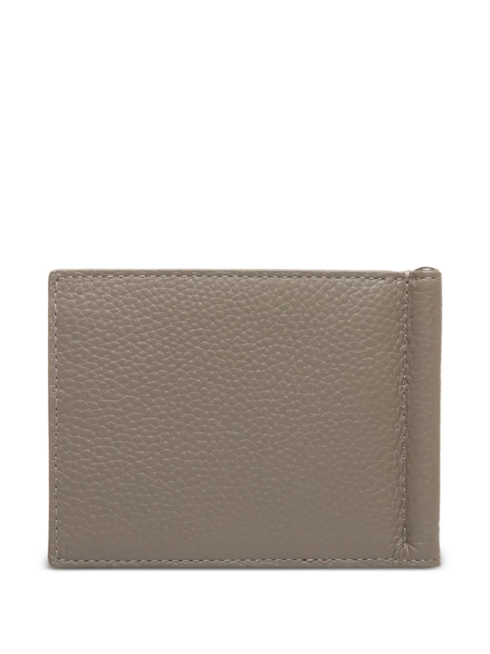 Bally Leren portemonnee met geldclip Beige