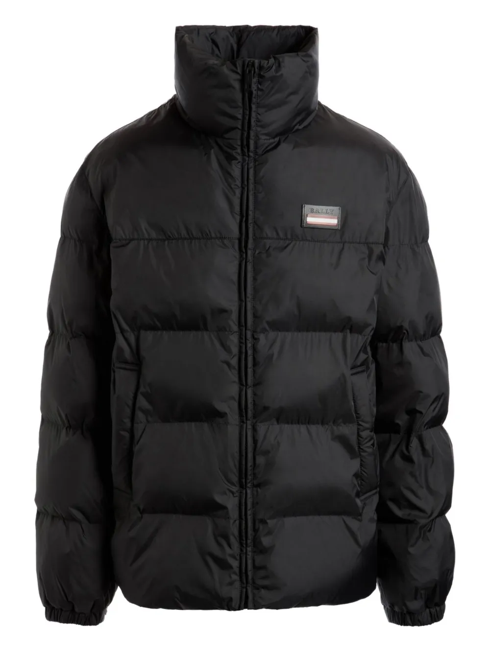 Bally Gewatteerd jack met logopatch Zwart