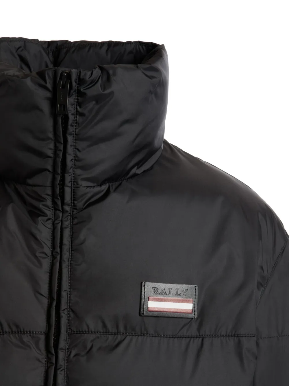 Bally Gewatteerd jack met logopatch Zwart