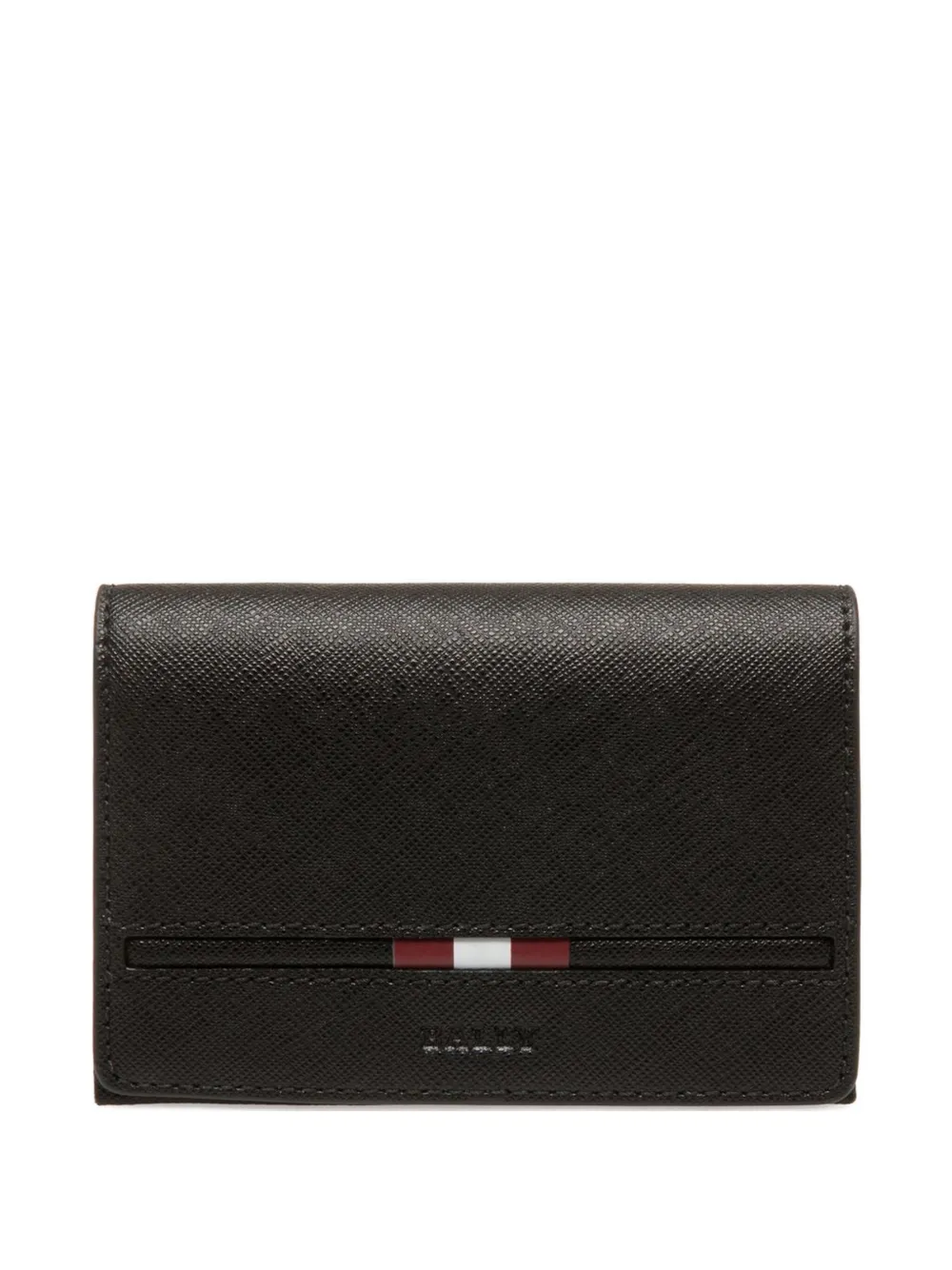 Bally Leren pasjeshouder met lintdetail Zwart