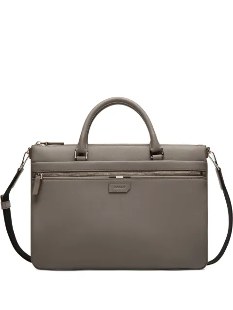 Bally zip-fastening leather briefcase