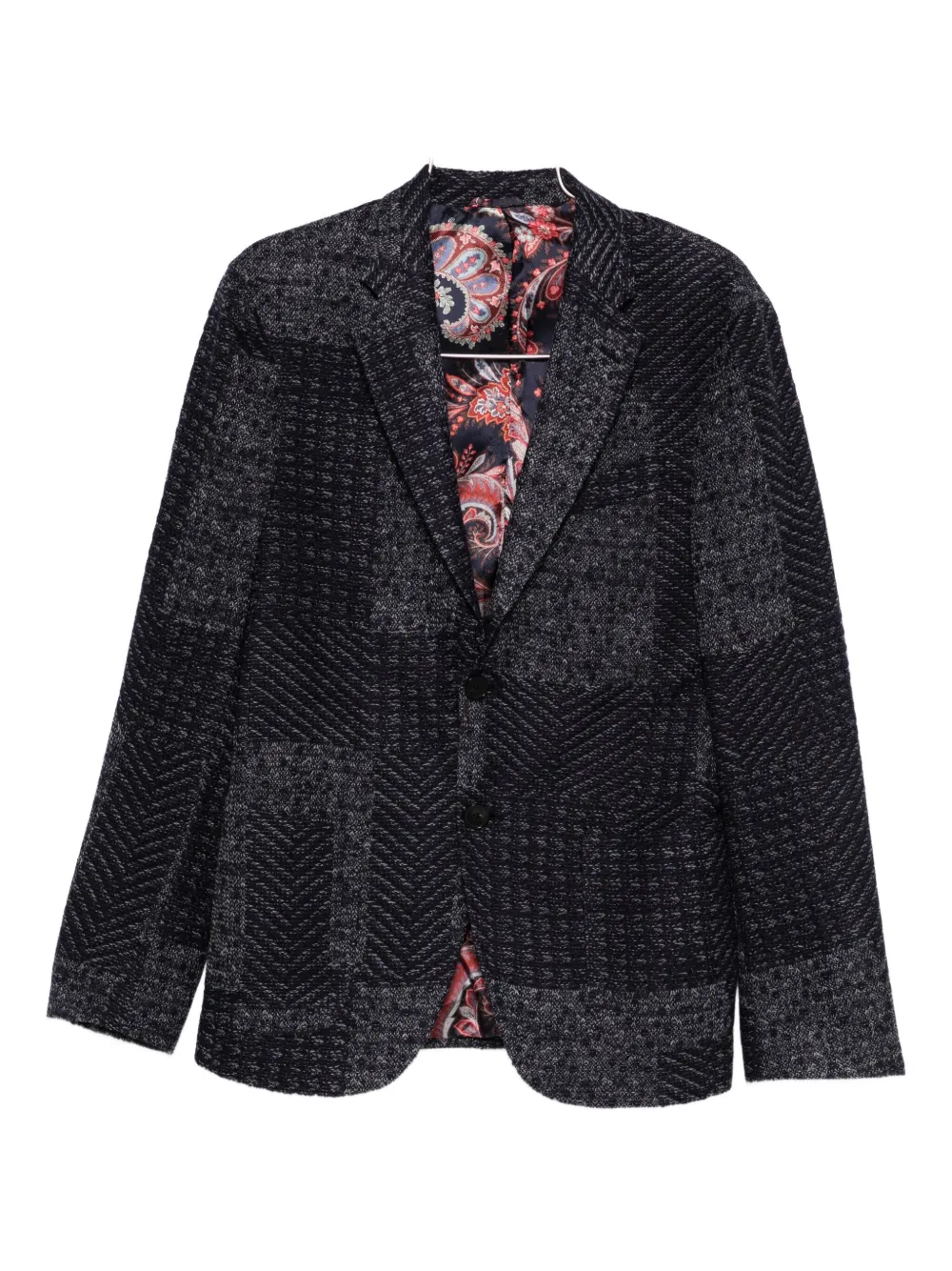 ETRO paisley-lined jacket - Blu